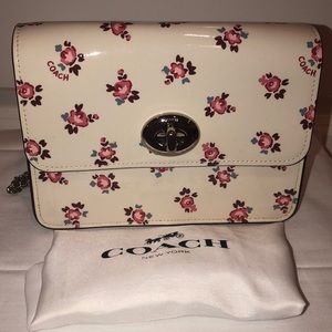 COACH Bowery Crossbody with Floral B SilverChalk